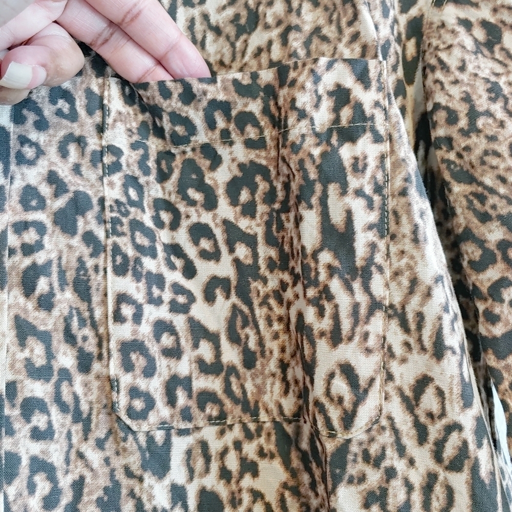 House of CB London Animal Print Short Sleeves Shirt Sz M Contemporary Casual - Picture 5 of 12